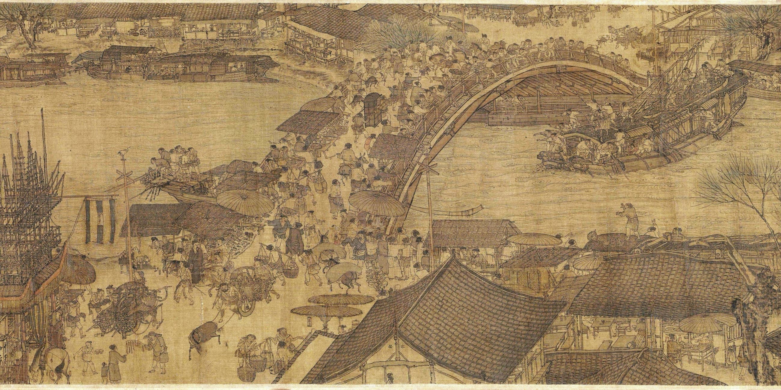 Late section of Zhang Zeduan's original Qingming handscroll