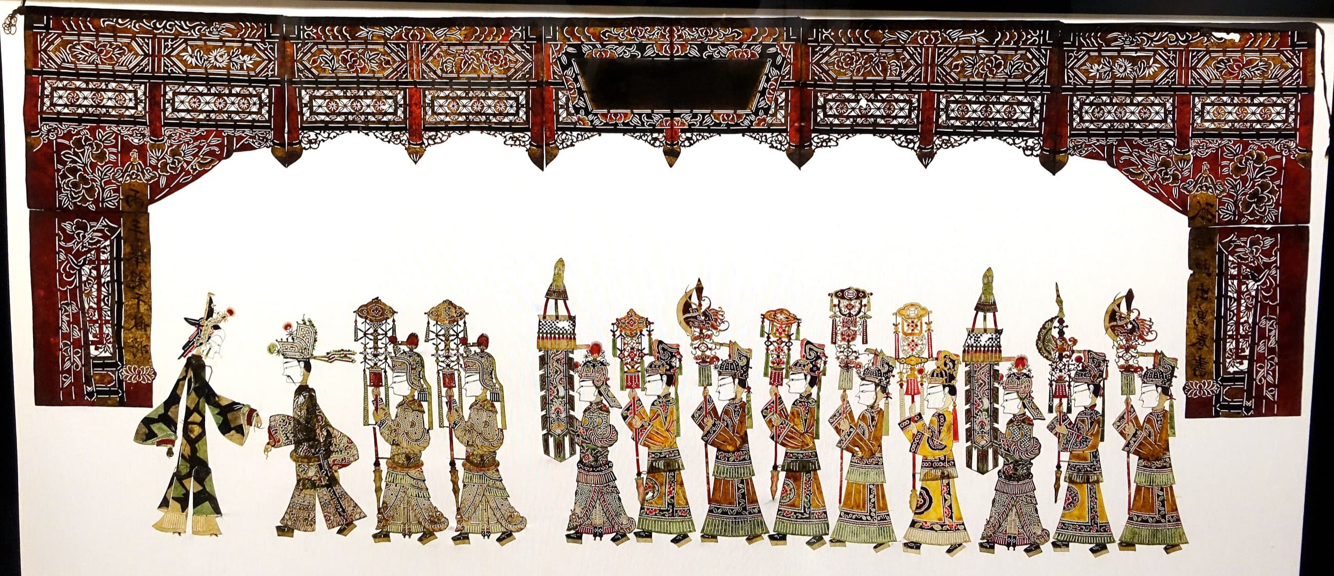 Shaanxi puppet characters Emperor Minghuang and Yang Guifei in a museum