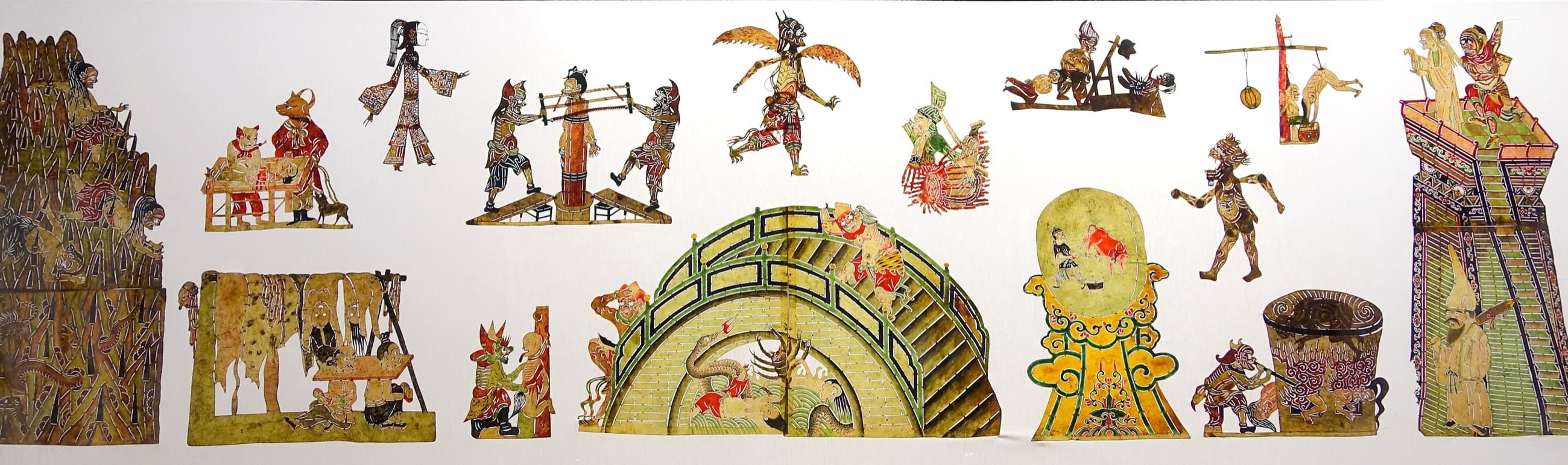 Shaanxi Mulian story ensemble in a museum