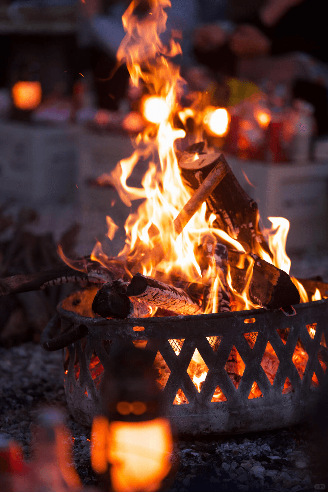 Evening Bonfire Setting