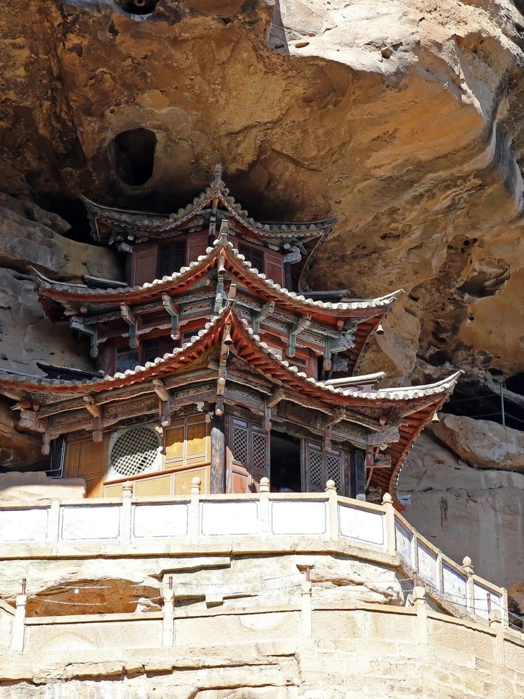 Shaxi Ancient Town — a cliff temple at Shibao Mountain