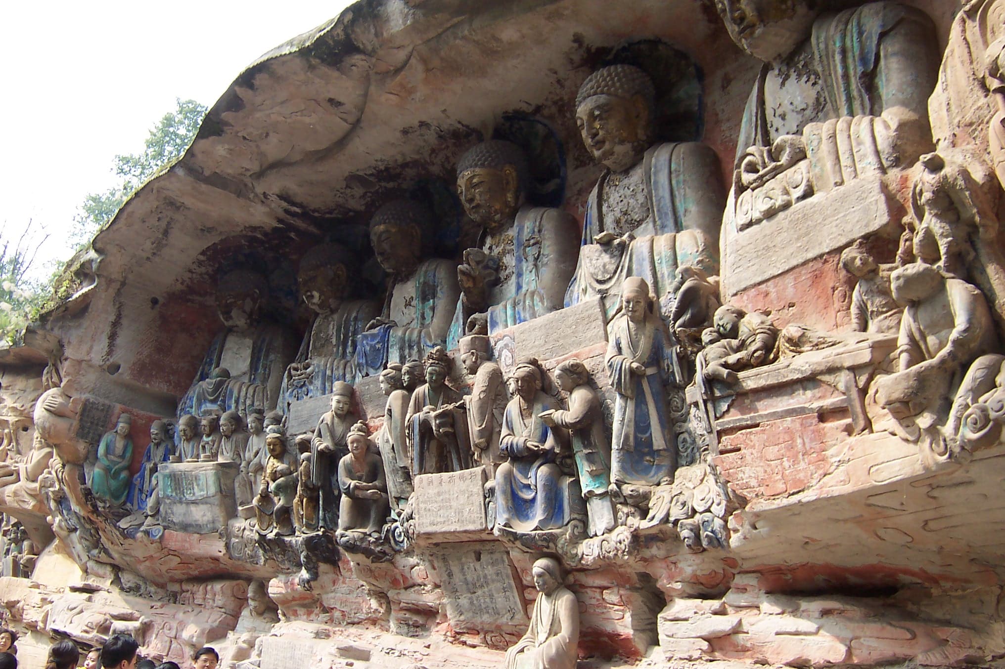 A neighbouring group of Buddhist figures at Baodingshan