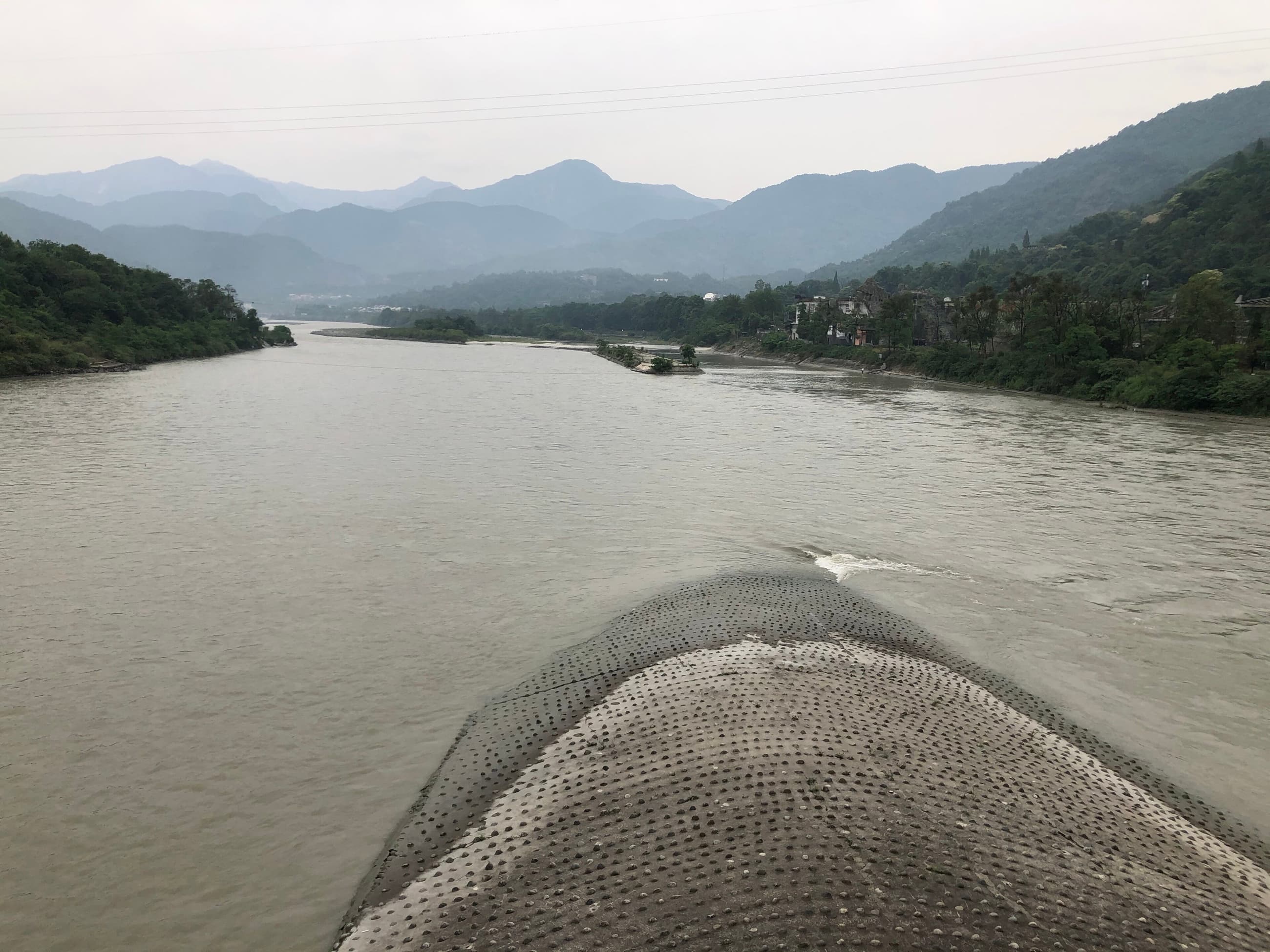 The Fish Mouth division of the Min River at Dujiangyan