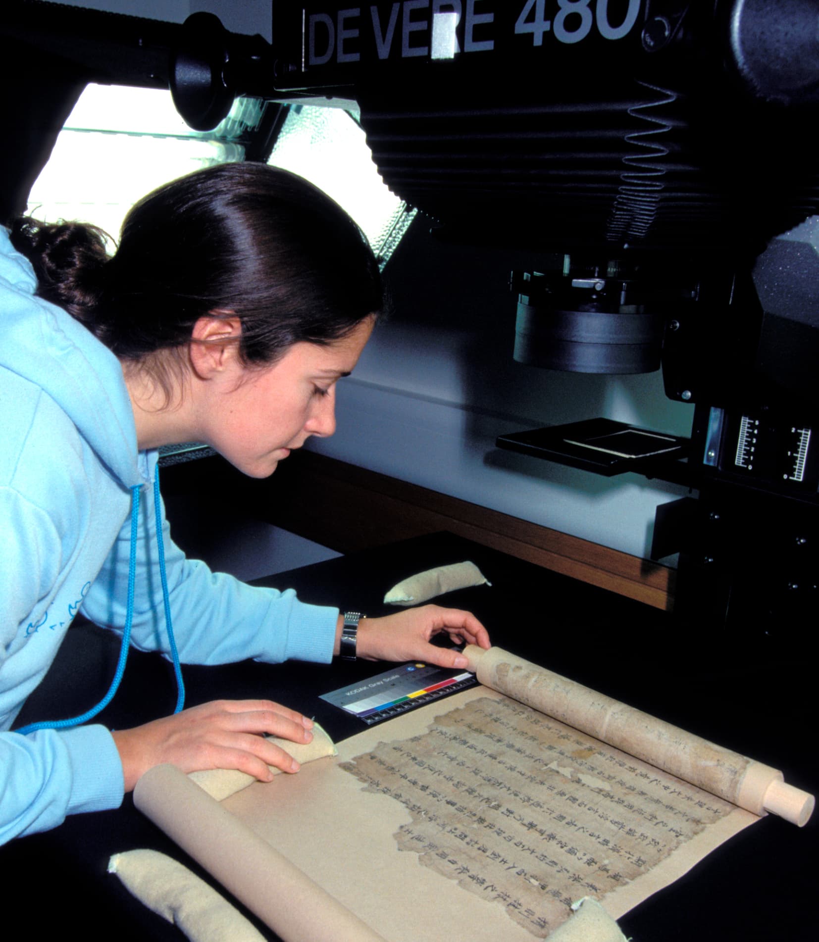 Digitisation work on a Dunhuang manuscript