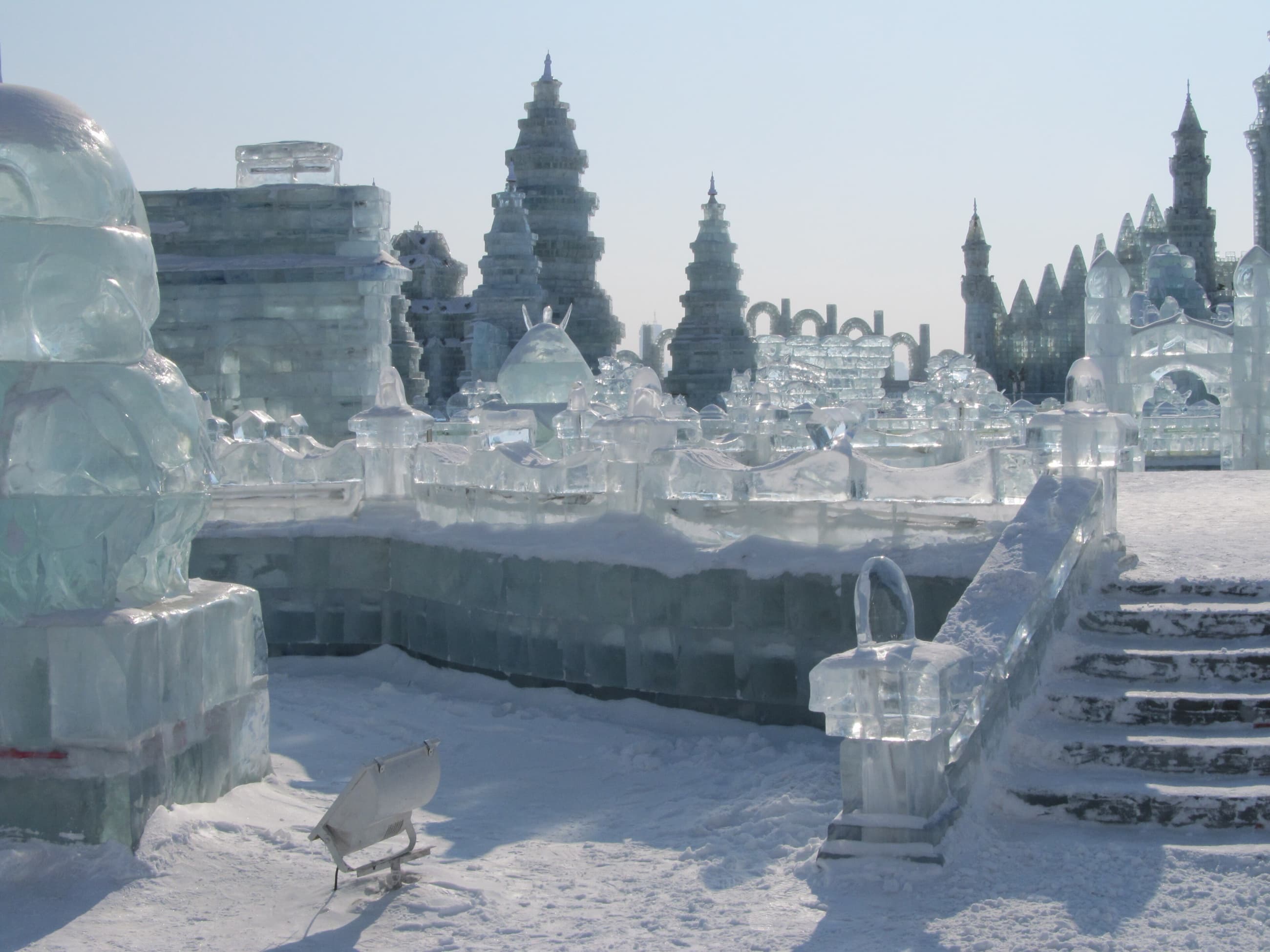 Harbin ice architecture seen in daylight in 2013