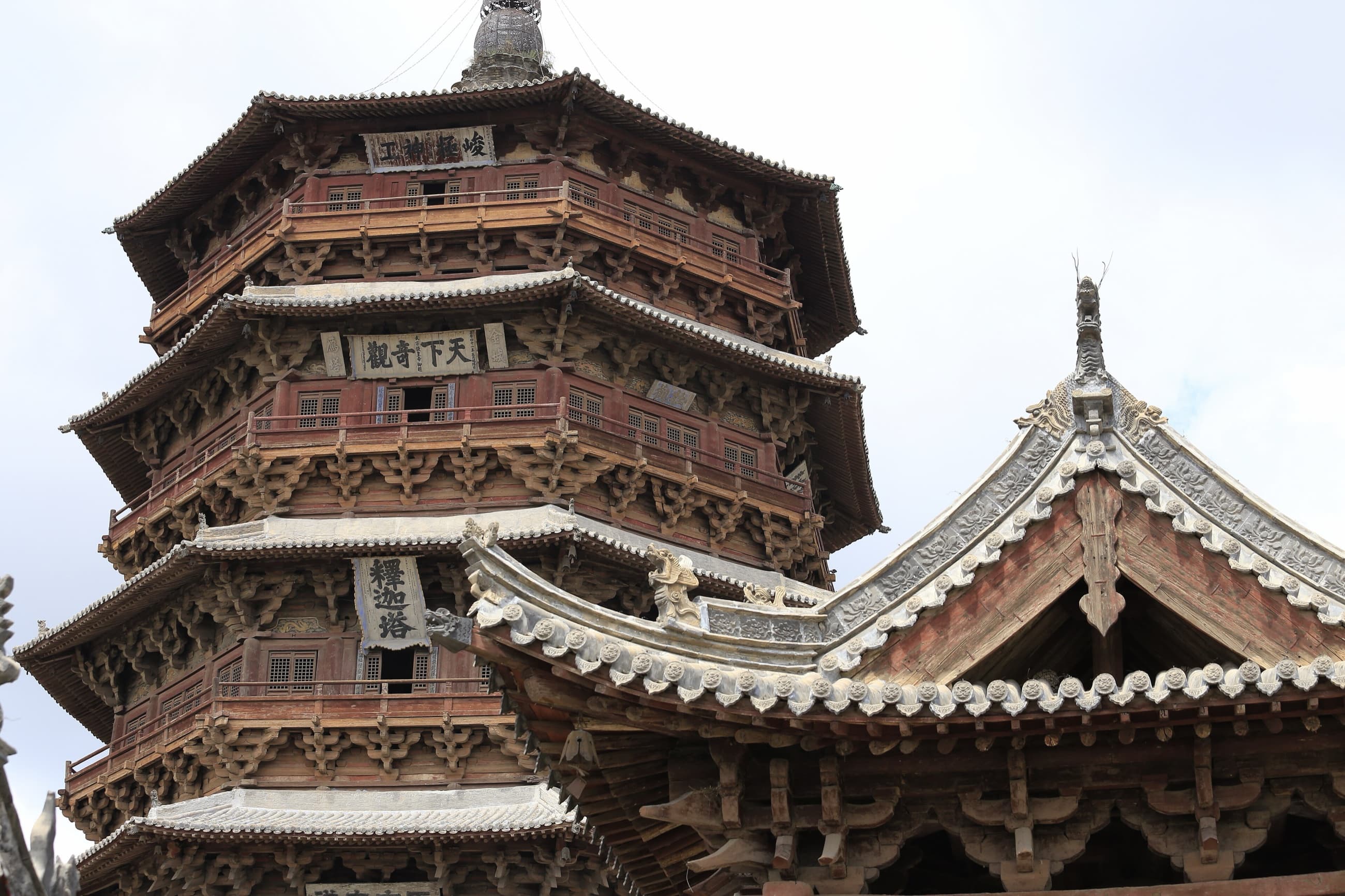 Interior timber structure of Yingxian Wooden Pagoda