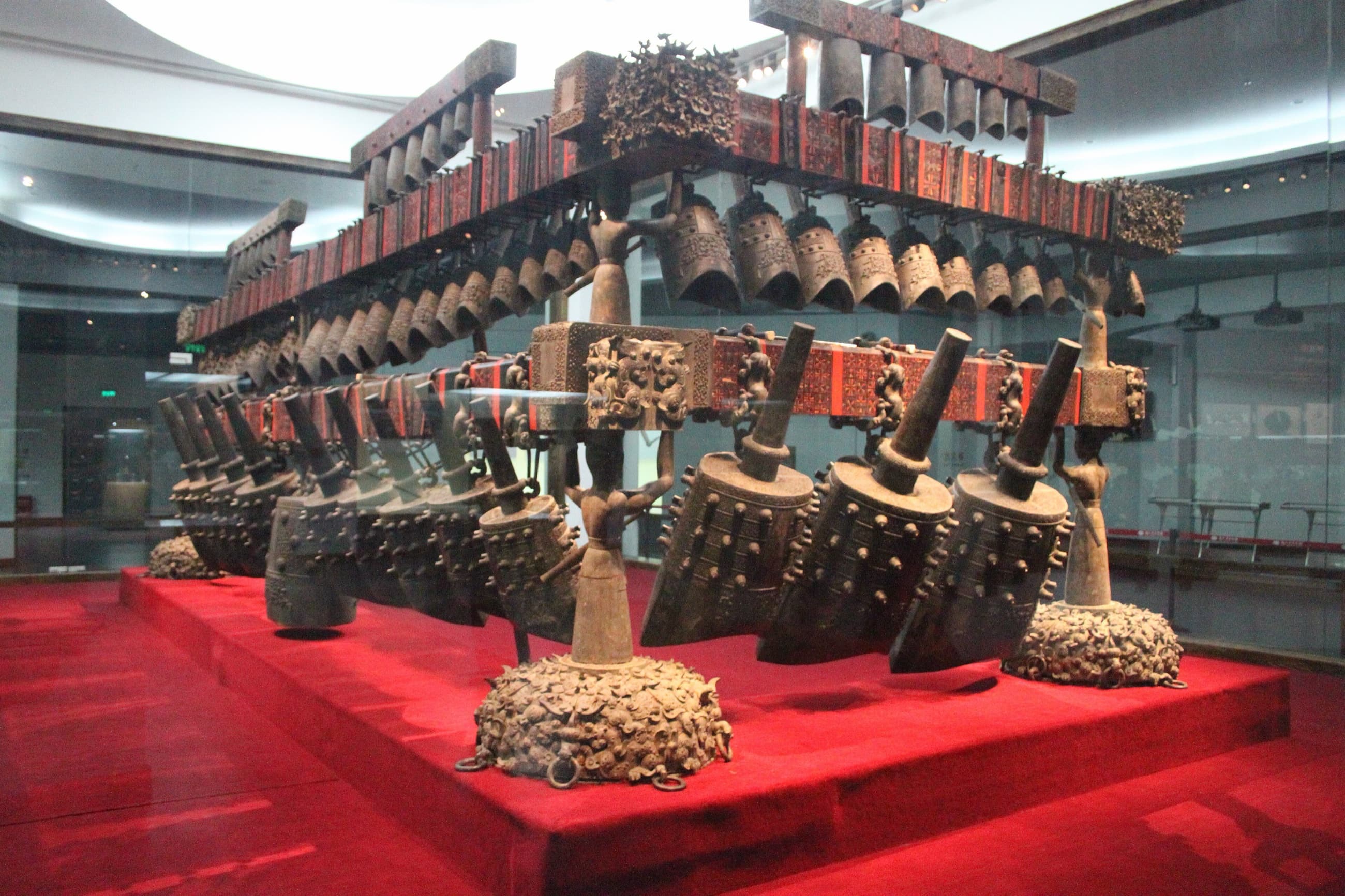 A second angle showing the patterned body and striking zones of a bell