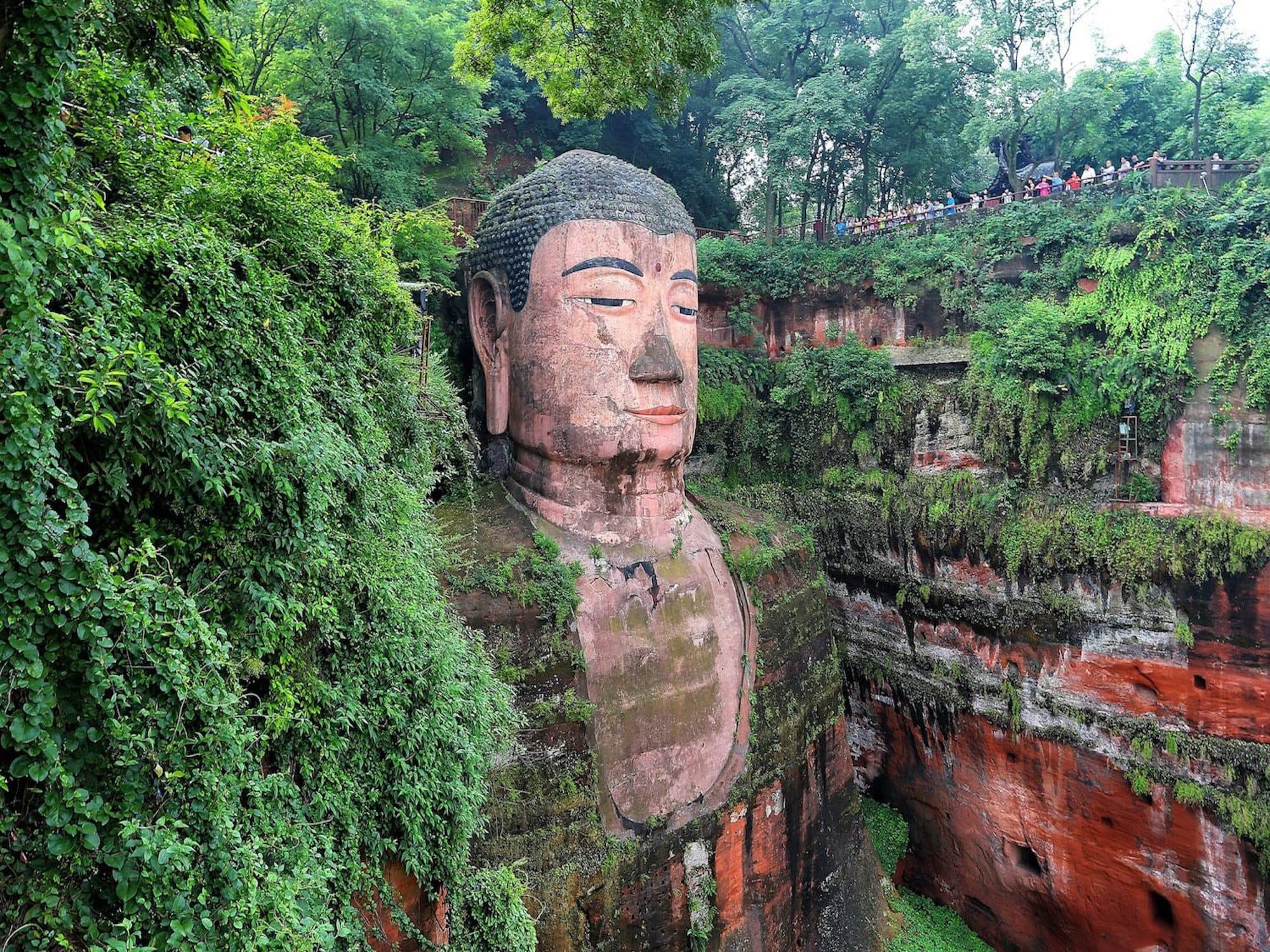 Leshan Giant Buddha from the River