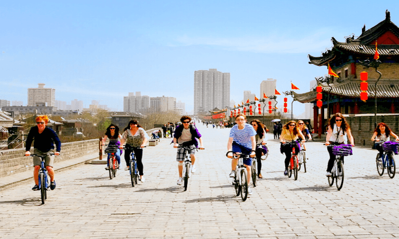 Cycling on Xi’an City Wall