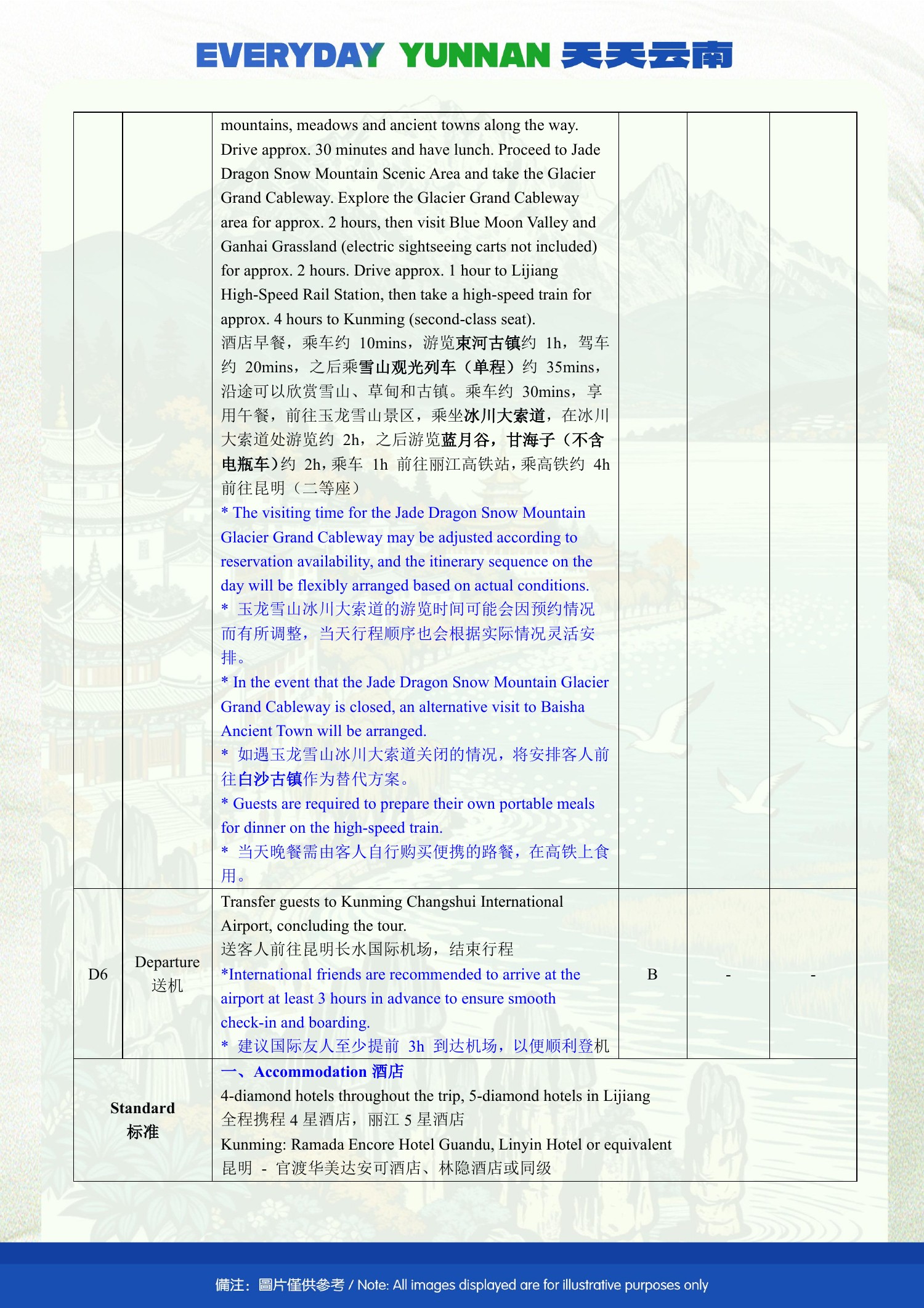6-Day Kunming, Dali & Lijiang Shared Group Tour - brochure excerpt image 9 of 16